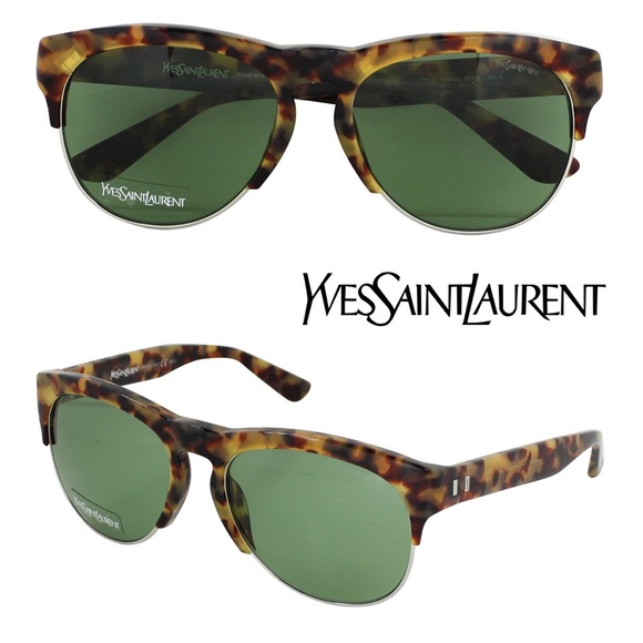 Yves Saint Laurent Accessories - YSL Havana Aviator Sunglasses